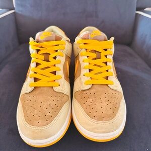 Nike Dunk Low SE Dusty Olive Pro Gold DH5360-300 Men's Suede Sneakers 2021